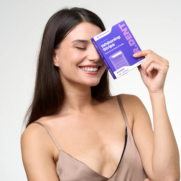 DRDENT Purple Teeth Whitening Strips - 7/21 Whitening Sessions - Safe for Enamel - Non Sensitive Teeth Whitening - Peroxide-Free