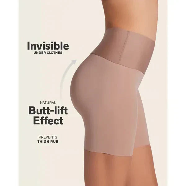 Stay-In-Place Seamless Shaper Short