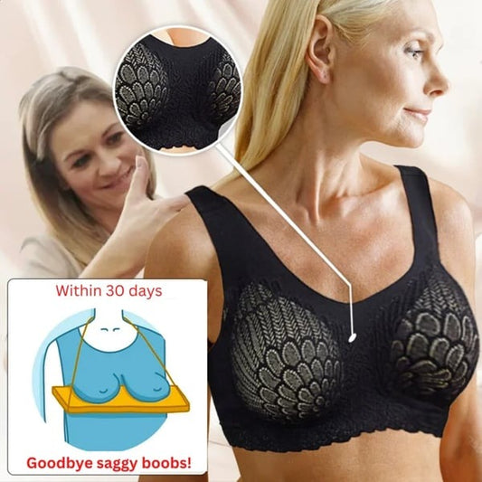 Latex 4.0 Graceful Anti saggy Breathable Lace Bra