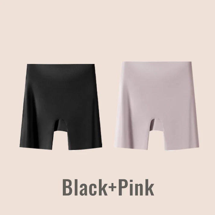 Women High-waist Ice Silk Underwear with Tummy-control Hip-lifting
