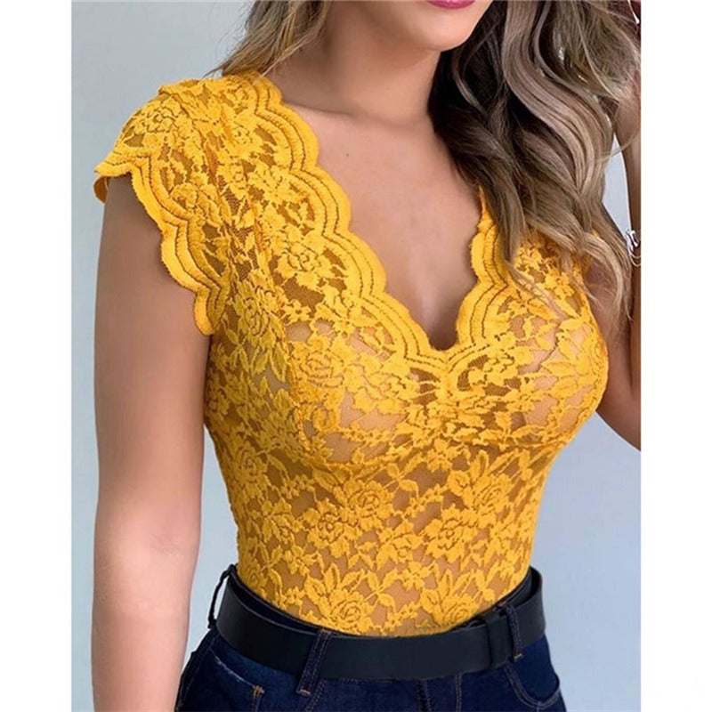 Lace Top Plus Size Push Up Wirefree Bra