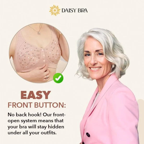 COMFORTABLE  CONVENIENT FRONT BUTTON BRA