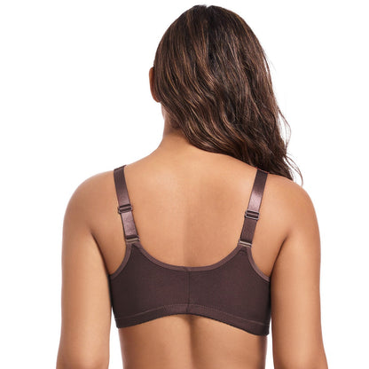 Plus size front button bra