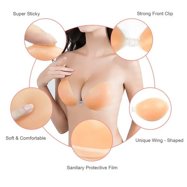 Adhesive Invisible Gathering Bras