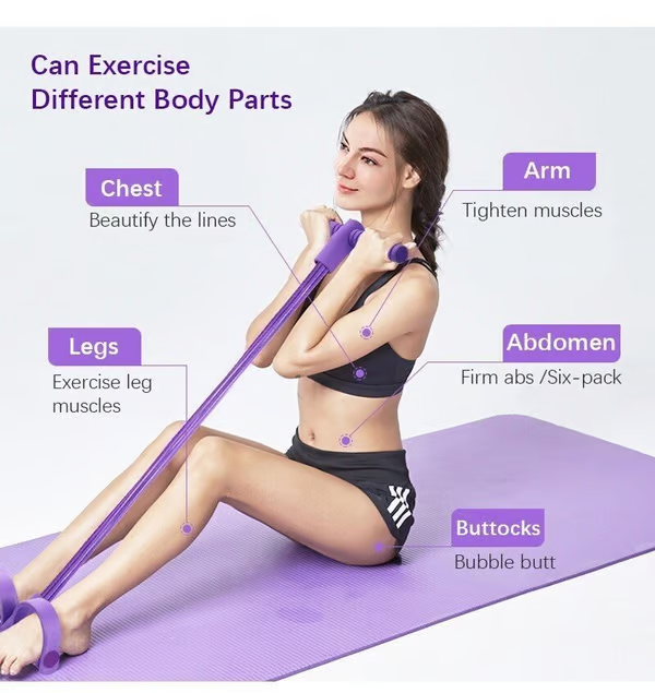 21 Fitness Resistance Bands-4 Tube Pedal Ankle Puller 21 Reviews
