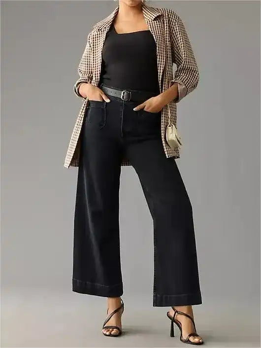 👖Tummy Control Cropped Wide-Leg Jeans ⭐ 2025 Best Selling Jeans